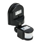 Датчик движения LLT ДД-008-В, инфракрасный, 1200 Вт, 12 м, IP44, чёрный - Фото 1