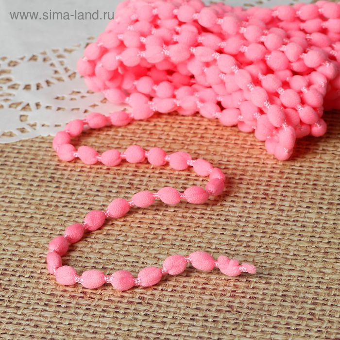 Шнур для плетения декоративный, d=5мм, 5±1м, цвет №128 розовый - Фото 1