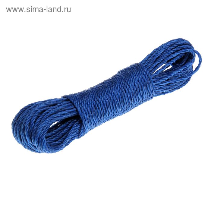 Верёвка бельевая Доляна, d=3 мм, длина 20 м, цвет МИКС - Фото 1