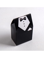 Коробка бонбоньерка, упаковка подарочная, свадебная, упаковка подарочная, «Костюм жениха», 5.5 х 10 см - Фото 3