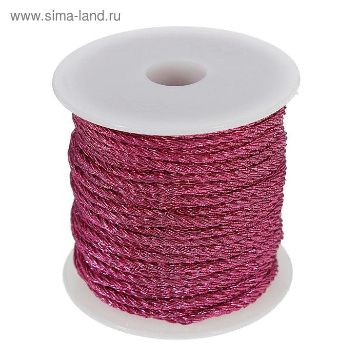 Нить для плетения d=2мм, 25±1м, №14, цвет розовый - Фото 1