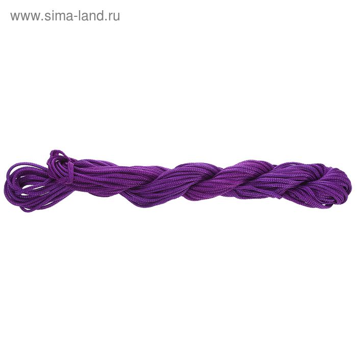 Нить для плетения, d=2мм, 12±1м, цвет №124 фиолетовый - Фото 1