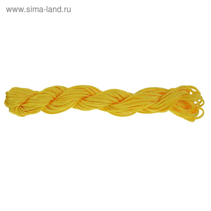 Нить для плетения, d=2мм, 12±1м, цвет №107 жёлтый - Фото 1
