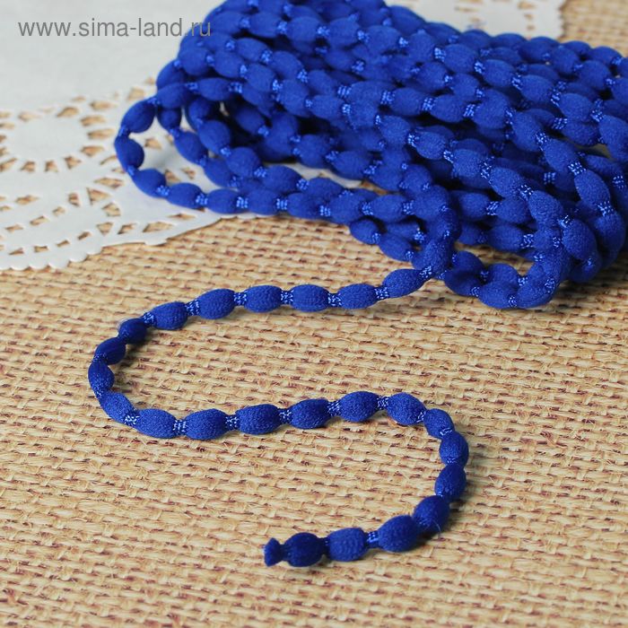 Шнур для плетения декоративный, d=5мм, 5±1м, цвет №111 синий - Фото 1