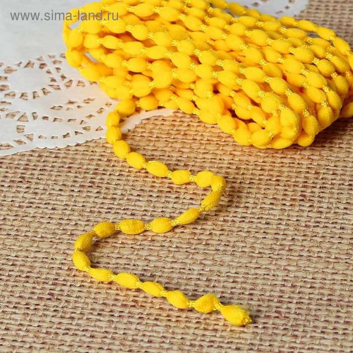 Шнур для плетения декоративный, d=5мм, 5±1м, цвет №127 светло-оранжевый - Фото 1