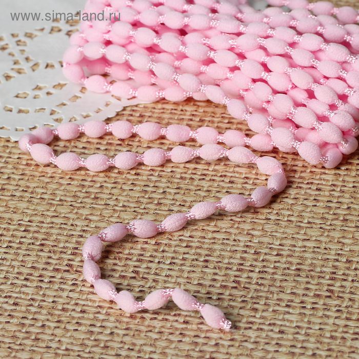 Шнур для плетения декоративный, d=5мм, 5±1м, цвет №130 розовый