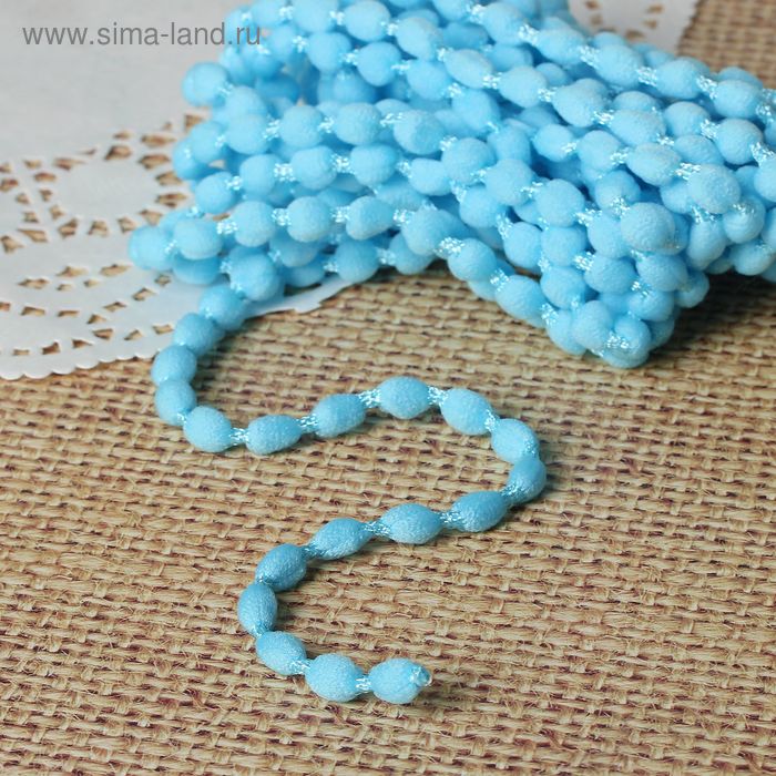 Шнур для плетения декоративный, d=5мм, 5±1м, цвет №125 голубой - Фото 1