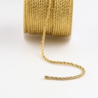 Нить для плетения, d=2 мм, 25±1 м, цвет золотой - Фото 3