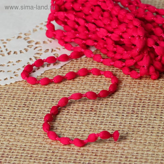 Шнур для плетения декоративный, d=5мм, 5±1м, цвет №108 малиновый - Фото 1