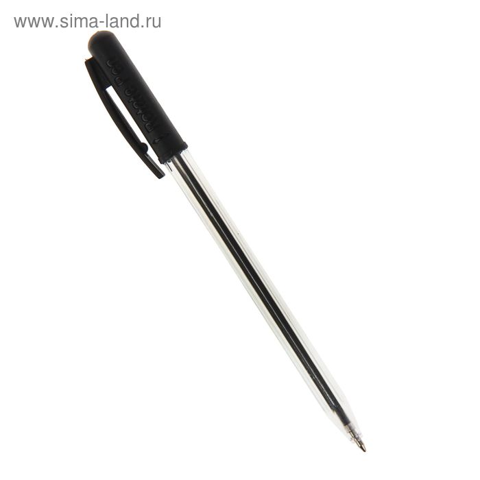 Ручка шариковая автомат Silwerhof BASIC черная, 0,7мм - Фото 1