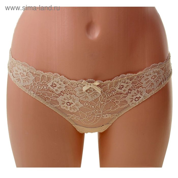 Трусы женские стринги ICD31182 Basic Lace beige, р-р 44 (3) - Фото 1