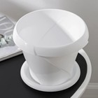 Горшок для цветов с поддоном «Флориана», 2.8 л, d=20 см, h=18.2 см, белый - Фото 3