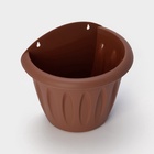 Кашпо для цветов настенное Martika «Фелиция», 3.4 л, d=24 см, пластик, коричневое - Фото 3