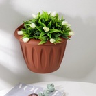 Кашпо для цветов настенное Martika «Фелиция», 3.4 л, d=24 см, пластик, коричневое - Фото 8