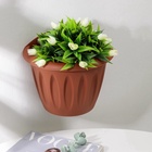 Кашпо для цветов настенное Martika «Фелиция», 3.4 л, d=24 см, пластик, коричневое - Фото 9