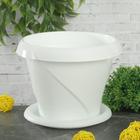 Горшок для цветов с поддоном Martika «Флориана», 1.4 л, d=17 см, h=12.7 см, пластик, белый - Фото 1