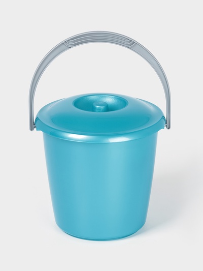 Ведро с крышкой «Соло», 3 л, перламутровое бирюзовое