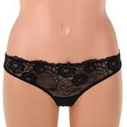 Трусы женские стринги ICD31182 Basic Lace чёрный, р-р 44 (4) - Фото 1