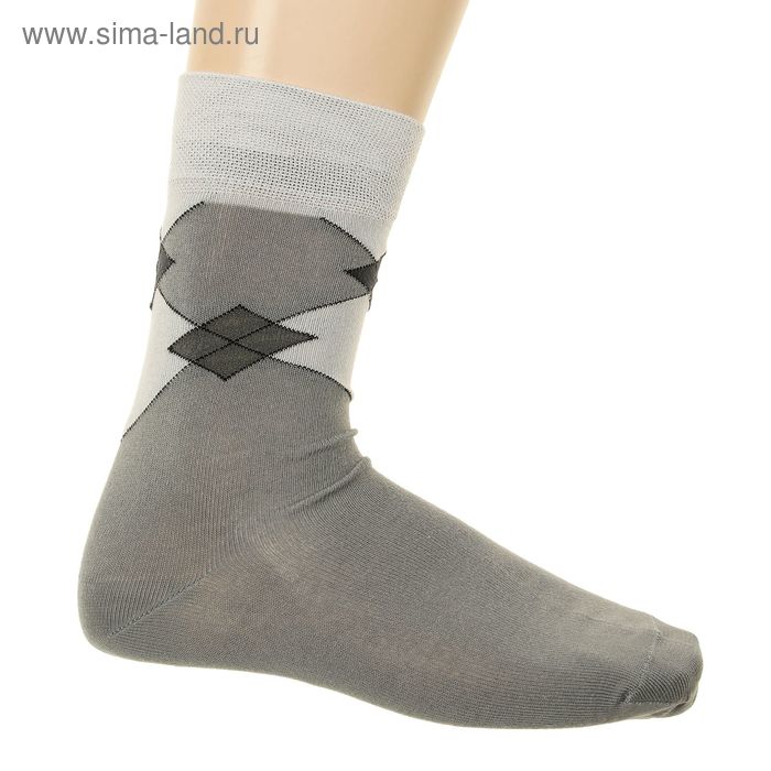 Носки мужские, цвет серый, размер 23-25 (разм.обуви 37-40) - Фото 1