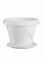 Горшок для цветов с поддоном Martika «Флориана», 300 мл, d=10.3 см, h=7.6 см, пластиковый, белый - Фото 1