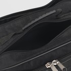 Сумка мужская на молнии, 1 отдел, 2 наружных кармана, длинный ремень, цвет чёрный - Фото 5