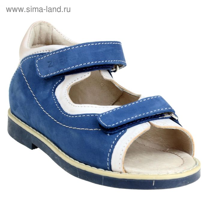 Туфли открытые дошкольные Зебра, арт. 10703-5 (синий) (р. 28) - Фото 1
