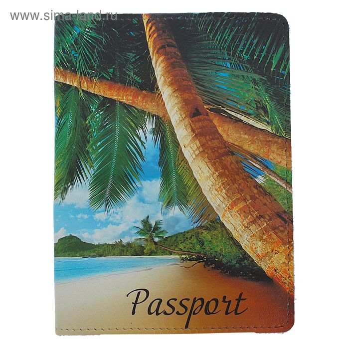 Обложка для паспорта "Пальмы", фотопечать - Фото 1