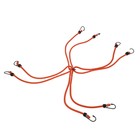 Резинка для крепления багажа Airline "Паук", 80 см, d8 мм, металлические крючки, набор 4 шт - Фото 2