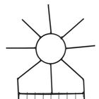 Шпалера, 150 × 21 × 0.3 см, металл, цвет МИКС, «Солнце» - Фото 3