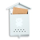 Ящик почтовый без замка (с петлёй), вертикальный, «Домик», серый - фото 2845598
