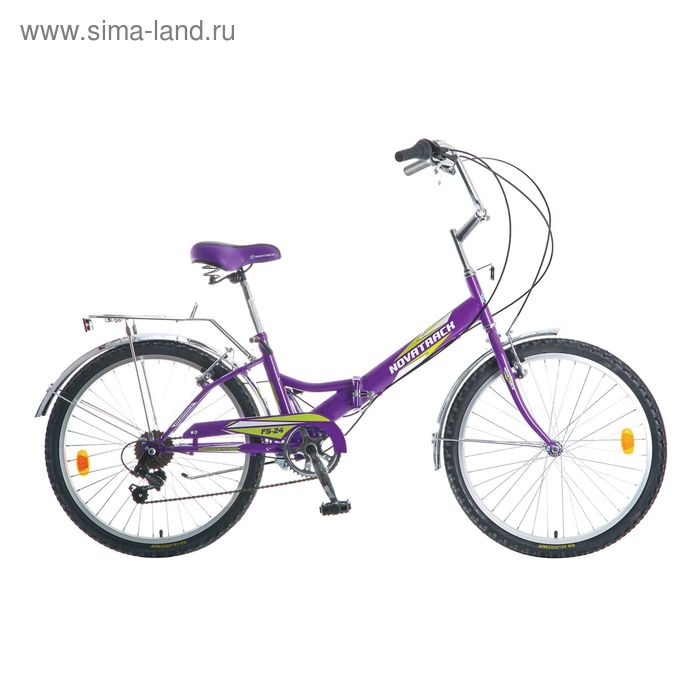 Велосипед 24" Novatrack FS, 2016, цвет фиолетовый - Фото 1