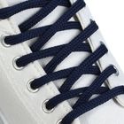 Шнурки для обуви круглые, d=6мм, 90см, цвет тёмно-синий - Фото 1