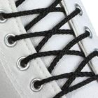 Шнурки для обуви круглые, d=4мм, 110см, цвет чёрный - Фото 1