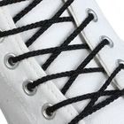 Шнурки для обуви круглые, d=4мм, 90см, цвет чёрный - Фото 1