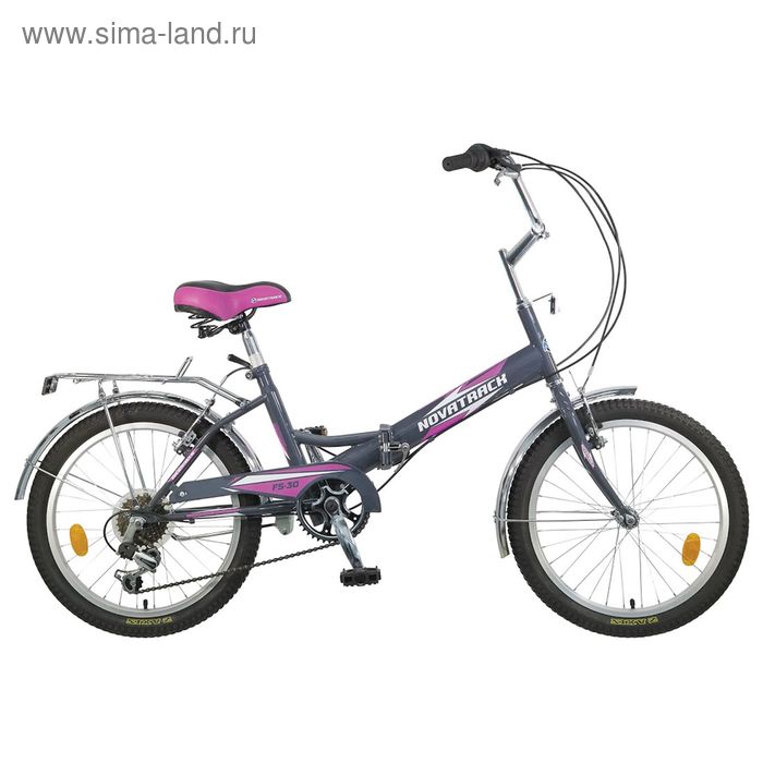 Велосипед 20" Novatrack FS30, 2016, 6ск., цвет серый - Фото 1