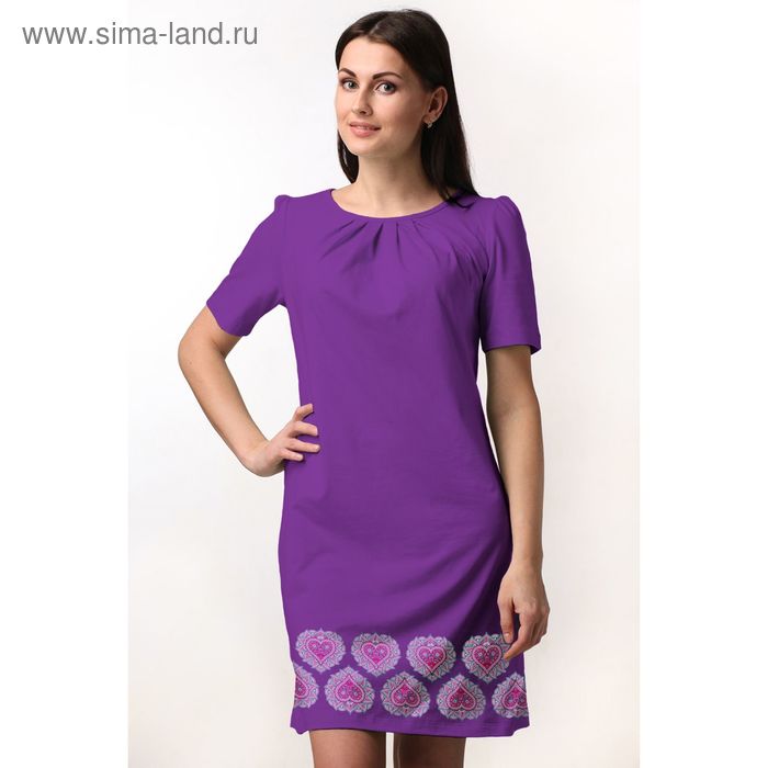 Платье женское, цвет лиловый, размер 44 (арт. М-242-09) - Фото 1
