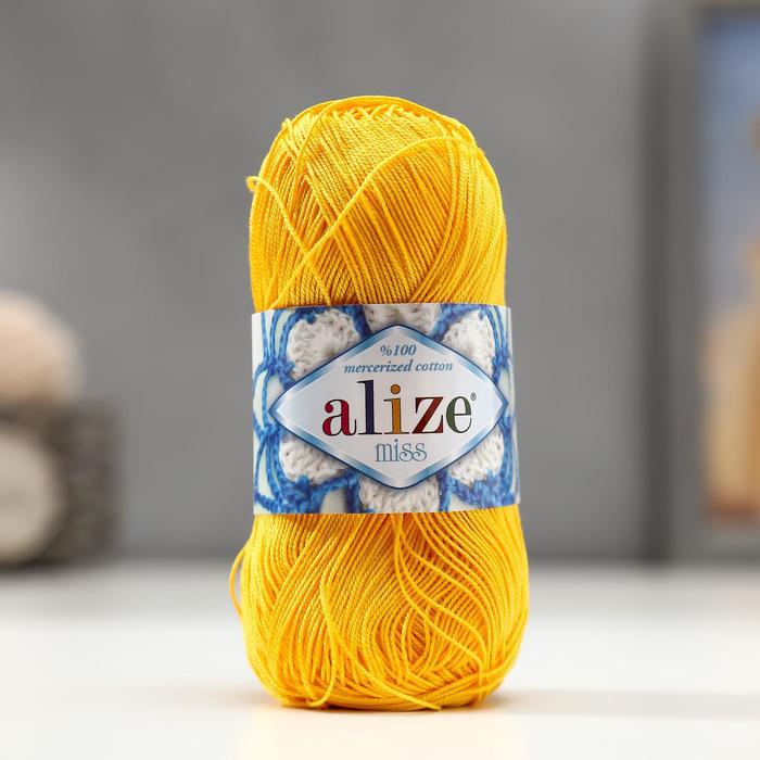 Пряжа "Miss" 100% мерсеризованный хлопок 280м/50гр (216 цыпленок) - Фото 1