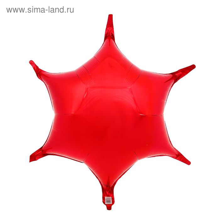 Шар фольгированный "Звезда", 22", металл, цвет красный - Фото 1