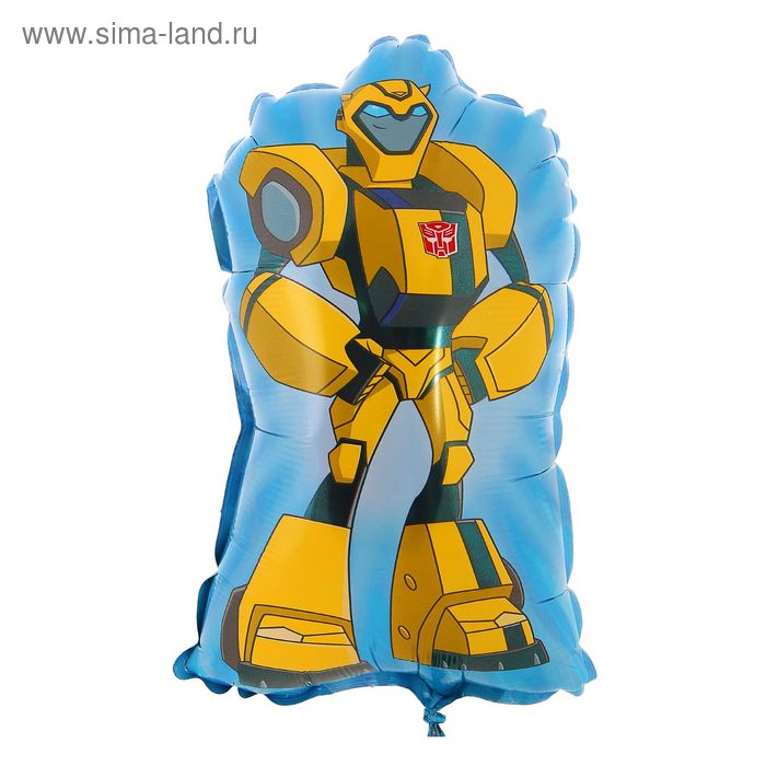 Шар фольгированный Трансформер желтый А30 12" д/палочки АГ - Фото 1