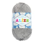 Пряжа "Miss" 100% мерсеризованный хлопок 280м/50гр (496 серый) - Фото 2