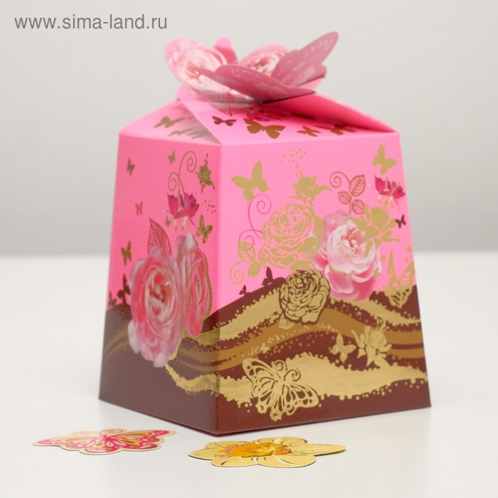 Подарочная коробка "Торжество" конфетница, сборная, 15 х 10,5 х 8,5 см - Фото 1