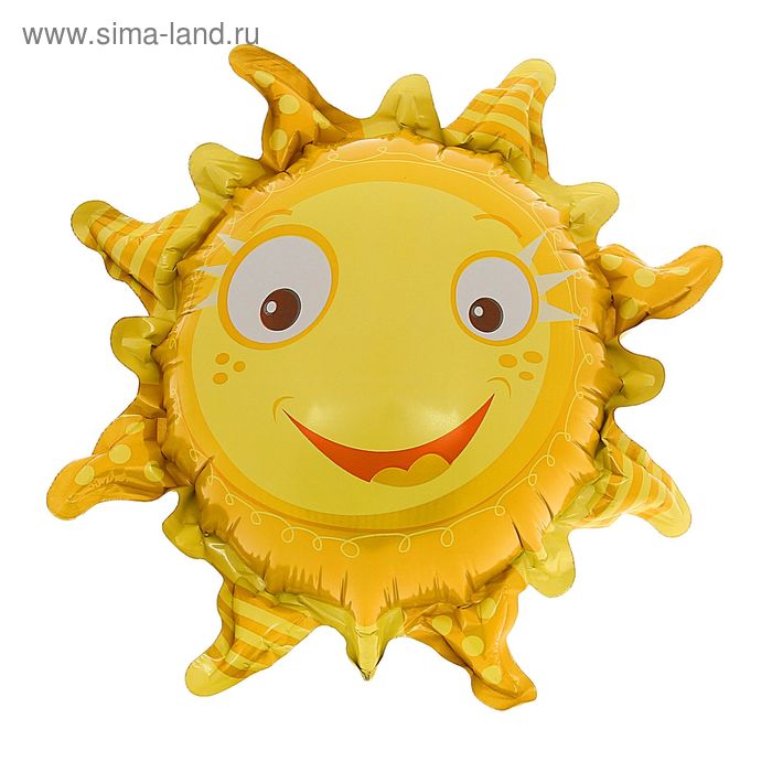 Шар фольгированный 12" "Солнышко" для палочки - Фото 1