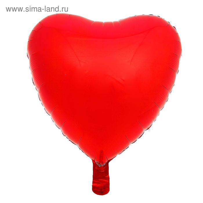 Шар фольгированный 18" «Сердце», металл, красный - Фото 1