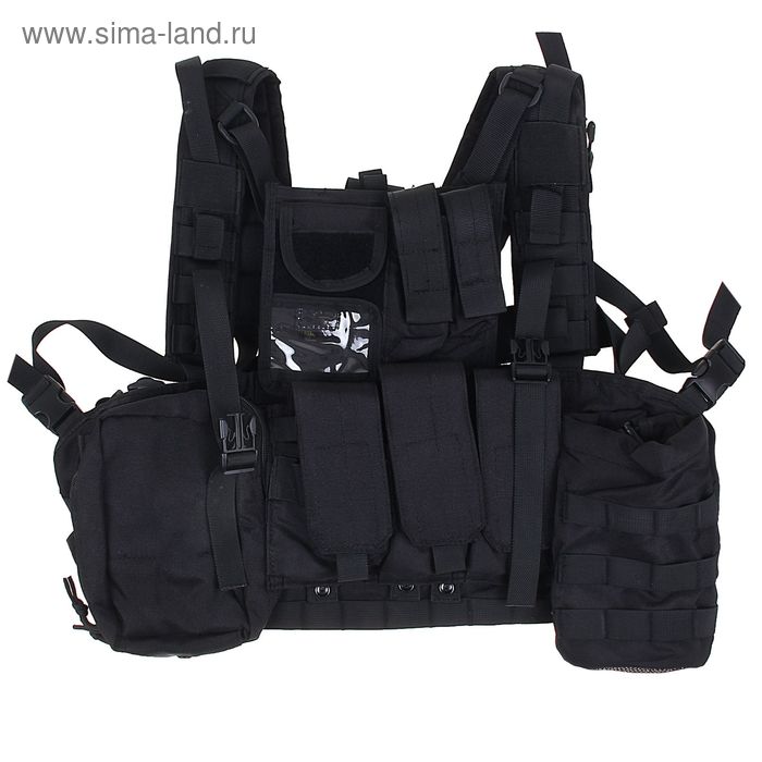 Жилет разгрузочный KINGRIN Tactical vest with accessory (Black) VE-17-BK - Фото 1