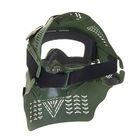 Маска для страйкбола KINGRIN Tactical gear full face mask include  protect neck glass vertion (OD) M - Фото 4