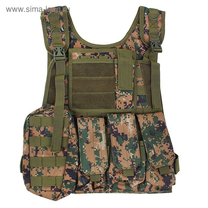 Жилет разгрузочный KINGRIN Tactical vest (D-woodland) VE-12-DW - Фото 1