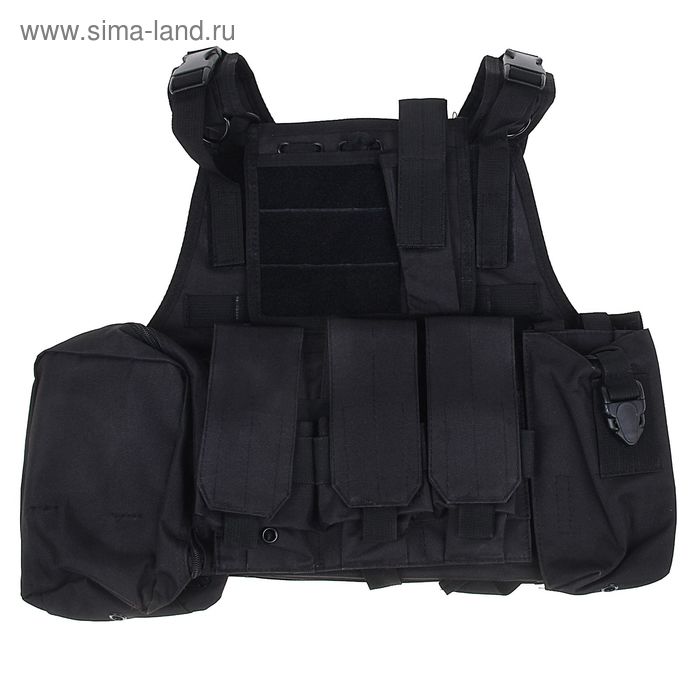 Жилет разгрузочный KINGRIN Tactical vest (Black) VE-03-BK - Фото 1