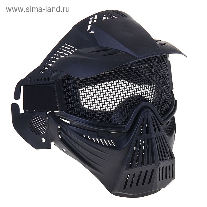 Маска для страйкбола KINGRIN Tactical gear mesh full face mask (Black) MA-07-BK - Фото 1