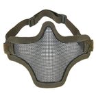 Маска для страйкбола KINGRIN V1 strike steel half face mask-One belt version (OD) MA-20-OD - Фото 2