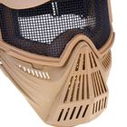 Маска для страйкбола KINGRIN Tactical gear mesh full face mask (Tan) MA-07-T - Фото 3